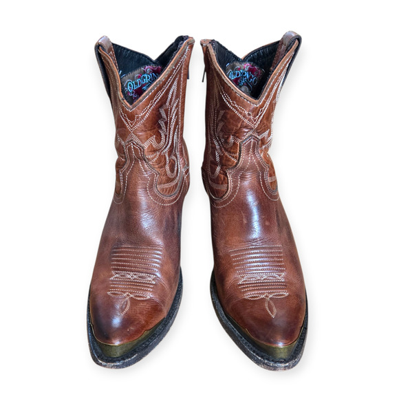 Old Gringo Toluca Brown Western Ankle Boot Leather Zip Women US 7 - Picture 2 of 7